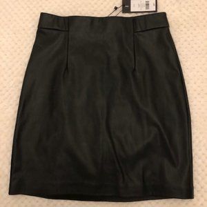 Faux Leather body-con skirt